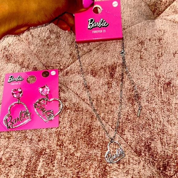 Forever 21 Accessories Barbie Earrings And Necklace Worn Once